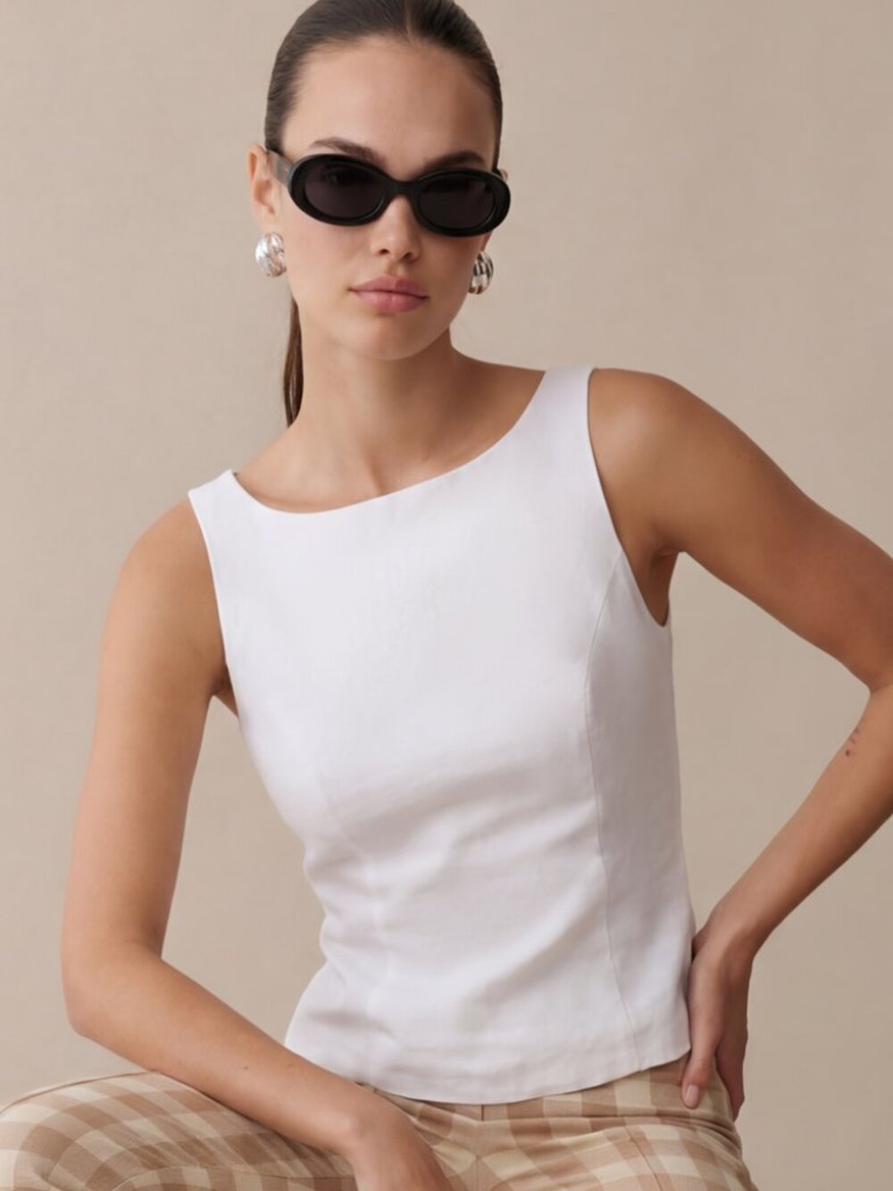 NWT White Linen Top